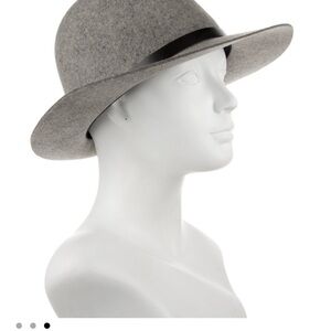 Rag & Bone gray Wide Brim Hat with Black Band
